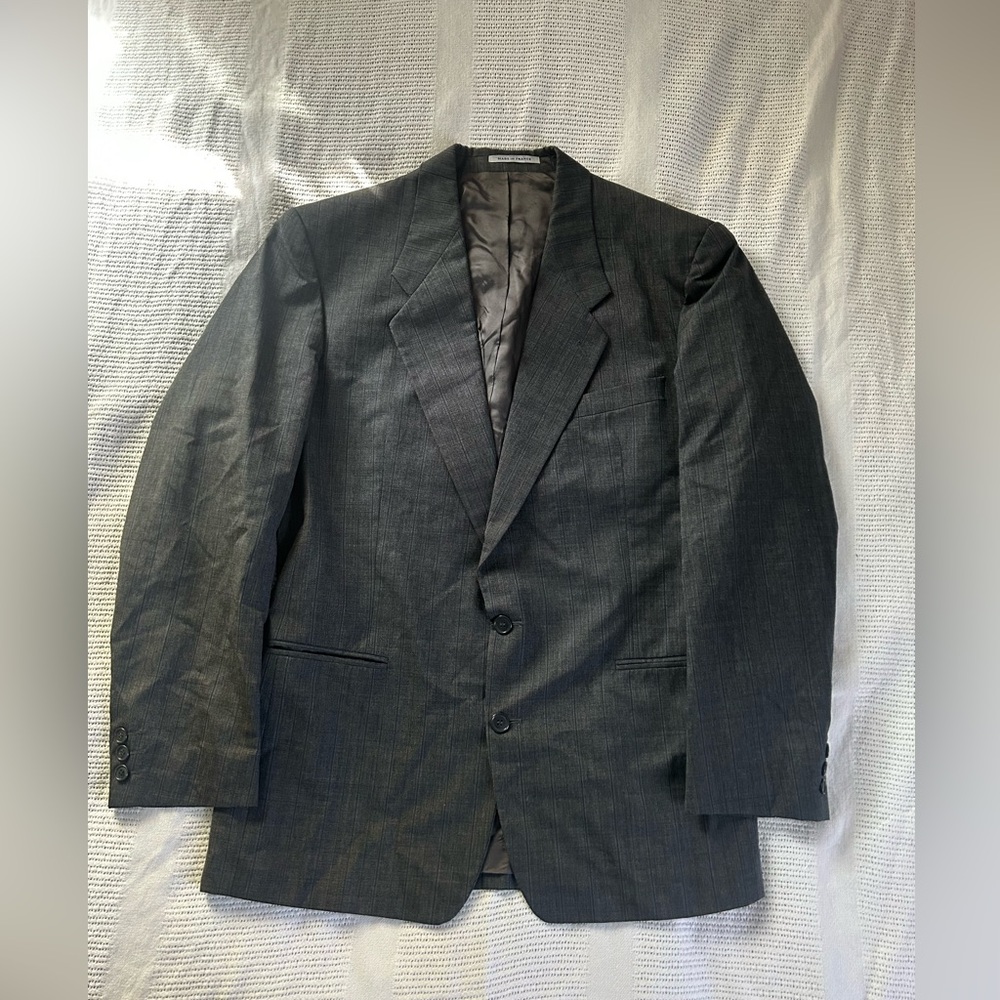 Vintage 90’s Yves Saint Laurent Gray Wool Sportcoat Blazer 44R